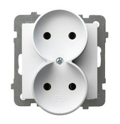 Priză dublă  As GP-2GR/m/00