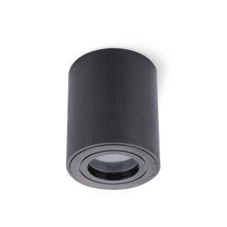 Lampă montată pe suprafață AQUARIUS GU10 rotundă negru IP44 Kobi