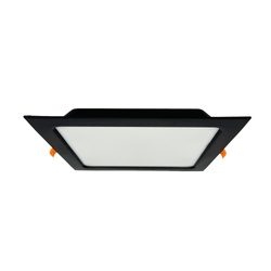 Corp de iluminat încastrat LED ALEXIS-SQ 24W 2270lm IP20 CCT pătrat negru | HOROZ