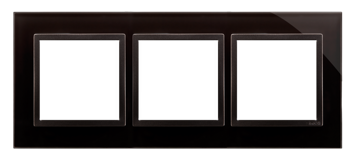 Simon 54 Premium Lavă solidificată - ramă sticlă 3 căi  Nature DRN3/73