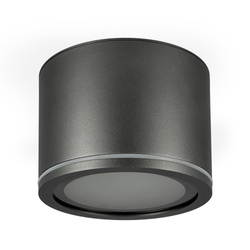 Corp de iluminat pentru baie UMA, GX53, IP54, montat la suprafață, rotund, Antracit, EDO777543 EDO Solutions