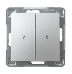 Comutator jaluzele cu blocare mecanică argintie Ospel Impresja lP-7YB / m / 18