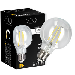 DARI LED Filament decorativ bec decorativ 7W, E27, 4000K, 806lm, 230V, CLEAR G80, EDO777632 EDO Solutions