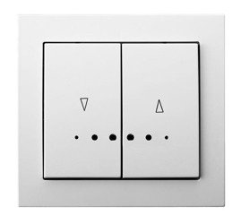 Întrerupător jaluzele cu iluminare portocalie și albă Ospel Kier lP-7WS/00