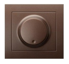 Dimmer universal pentru încărcături cu incandescență, halogen și LED maro metalic Ospel Kier ŁP-8WL2/52