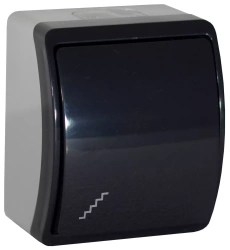 Întrerupător cap-scară rezistent la stropire, gri-antracit, IP44 KOALA 153-09 ViPlast