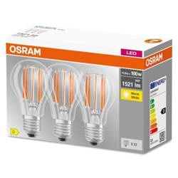 Set 3x Becuri LED E27 11W 2700K 1521lm Osram