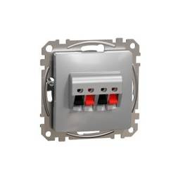 Priză pentru difuzoare 2x argintiu IP20 SDD113411 Sedna Design Schneider electric