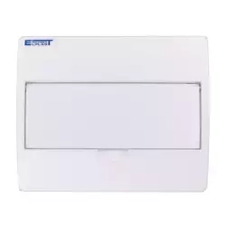 Distribuitor S12 (1x12) montat la suprafață IP40 cu capac alb și terminale N+PE