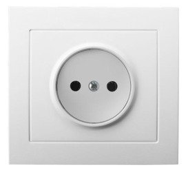 Priză unică albă Ospel Kier GP-1W/00