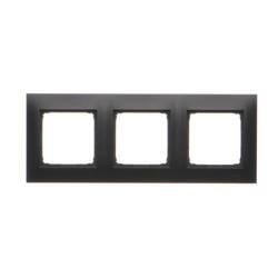 Simon 54 Premium czarny Ramka 3-krotna uniwersalna do puszek karton-gips IP20/IP44, DRK3/49