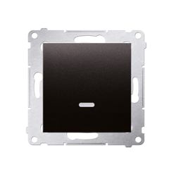 Simon 54 Premium Întrerupător monopolar cu iluminare cu LED-uri (modular) antracit conector rapid, DW1L.01/48