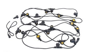 Ghirlandă de grădină pentru becuri LEDMIMOSA negru 10m 20xE27 IP44 Kobi