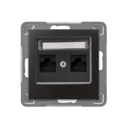Priză dublă pentru calculator, cat. 5e MMCantracit Ospel Impresja GPK-2Y/K/m/50