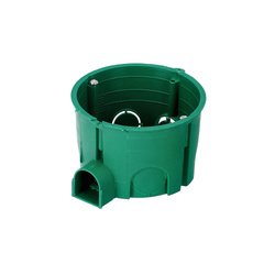 Doză de conexiune încastrată Ø60 plată cu șuruburi verde EDO777893 EDO Technic