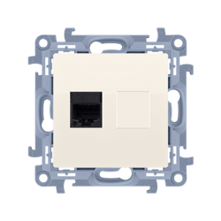 Priză rețea RJ45 categoria 5e (modul) crem Simon 10