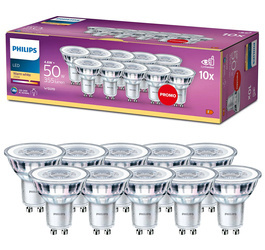 Set de 10 bucăți Spot cu LED-uri Classic GU10 4.6W 2700 K WW 355 lm 36D ND 10PK Philips Lighting