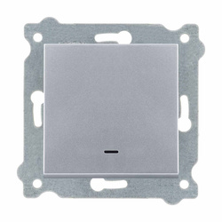 Intrerupător cap-scara cu iluminare | Argintiu | 210/10E | EXEN |