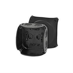 HENSEL 104x104x70mm n/t cutie de joncțiune IP66/67 negru KF 0400 B