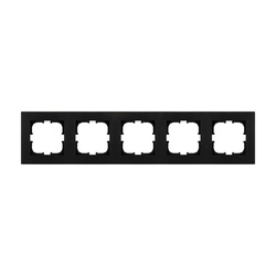5gang cadru negru metalizat K105/14E EXEN (Karell)