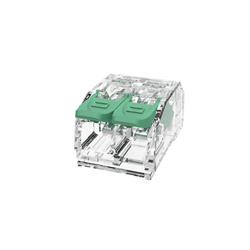 Conector de instalare cu levier pentru toate tipurile de cabluri 2x 0,2-4mm2 Verde EDO412 EDO Technic