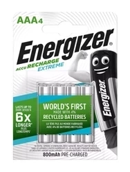 Baterii reîncărcabile AAA EXTREME Energizer R3 HR3 800mAh 1.2V Ni-MH (blister 4pcs)