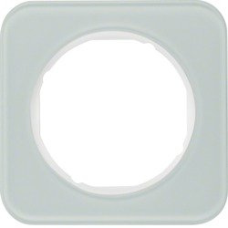 R.1 Ramka 1-krotna, szkło białe Berker