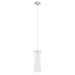 Pendul EGLO PINTO 89832, E27 1X40W Ø110mm, Alb, Transparent