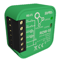 Controler cu 2 canale; SUPLA; IP20; 230VAC; în cutie de metal; ROW-02 ZAMEL