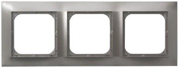 Ramă triplă titaniu Ospel Impresja R-3Y/23