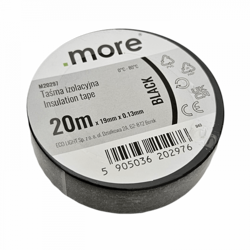 Bandă izolatoare 20m NEGRU 19mm