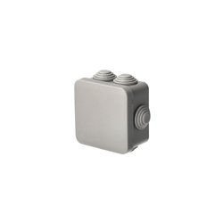 Doză de derivare etanșă aplicată cu presetupe, capac tip clic, 70x70x45mm, IP55, gri, EDO777775, EDO Technic