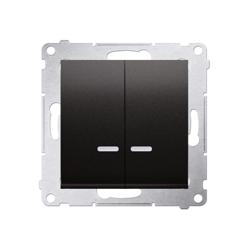 Simon 54 Premium  Întrerupător antracit pentru lustre cu iluminare LED pentru versiunea IP44 DW5ABL.01/48