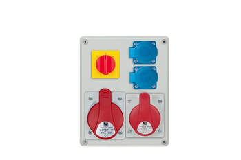 Cutie de distribuție R-BOX 240 1x32A/4P, 1x16A/4P, 2x230V comutator L-O-P B.1615W Pawbol