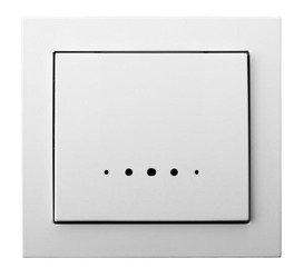 Comutator unipolar cu iluminare portocalie și albă Ospel Kier lP-1WS/00