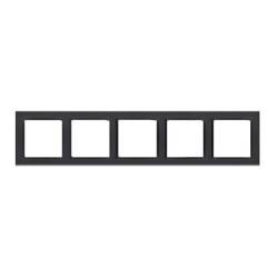 Ramă cu 5 module negru mat Simon 10