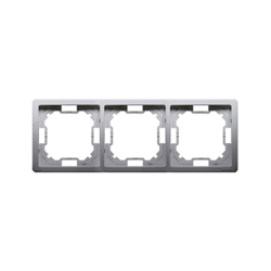 Ramka 3-krotna – uniwersalna poziom i pion, inox (met.) Kontakt Simon BMR3/21 Moduł