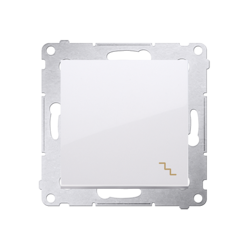 Simon 54 Premium  Întrerupător cap scară alb (modular) X terminale cu șurub, DW6A.01/11