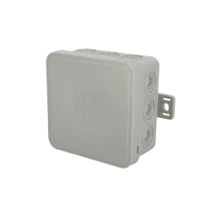 Doză Flexibilă Aparentă 75x75x41mm IP54 12 Intrare Click cu Slăbiciuni Gri V5 EDO777911 EDO Technic