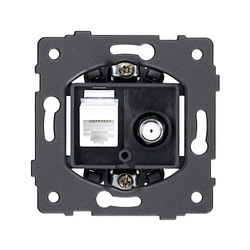 Mecanism priză SAT + RJ45, ViPlast