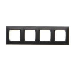 Simon 54 Premium czarny Ramka 4-krotna uniwersalna IP20/IP44, DR4/49