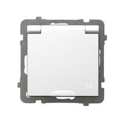 Priză rezistentă la stropire împământare schuko IP44 capac în culoarea produsului As GPH-1GS/m/00/w