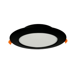 Corp de iluminat încastrat LED ALEXIS 12W 1050lm IP20 CCT rotund negru | HOROZ