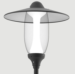 AURIS LED corp de iluminat asimetric pentru parc, 18W 3500 K 1950lm, vopsit negru