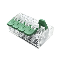 Conector de instalare cu manetă pentru toate tipurile de cabluri 5x 0,2- 4mm2 Verde EDO415 EDO Technic