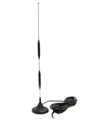 Antenă magnetică GSM, 9dBi,VSWR<2, 900/1800 MHz, RG174-5m , SMAm, fi82 mm x 420 mm, negru