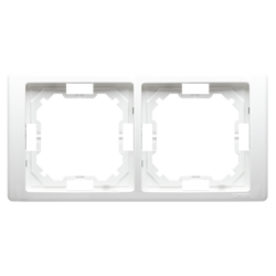 Ramka 2-krotna Neos uniwersalna poziom i pion biała Simon Basic BMRC2/11