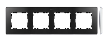Ramă cvadruplă Detail select-metal grafit / bază Crom Simon 82 Detail