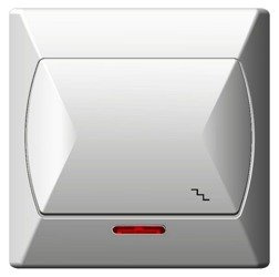 Comutator scară cu iluminare portocalie și albă Ospel Akcent lP-3AS/00