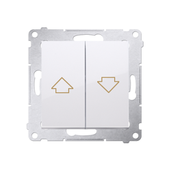 Simon 54 Premium Întrerupător cu revenire pentru jaluzele, alb, conector rapid, DZP1.01/11